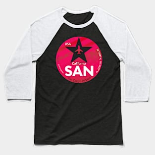 SAN round sticker Baseball T-Shirt